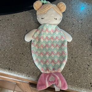 Baby MERMAID 12" Plush Security Blanket Teether Ring,  by Douglas Cuddle Toys -
